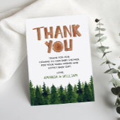 ウッドランドベビーシャワーサンキューカード サンキューカード