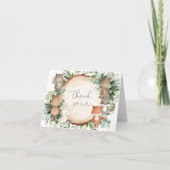 ウッドランドベビーシャワーサンキューカード サンキューカード (正面)