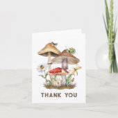 ウッドランドベビーシャワーサンキューカード | マッシュルーム サンキューカード (正面)
