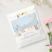 ウッドランドベビーシャワーテーマ |冬の森 フェイバーバッグ (封をした状態)