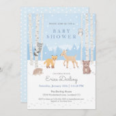 ウッドランドベビーシャワーテーマ |冬の森 プログラム (正面/裏面)