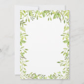 ウッドランドベビーシャワー招待状森林動物 招待状 (裏面)