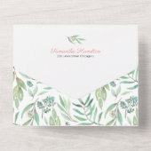 ウッドランドベビーシャワー招待状&アドバイスカード オールインワン招待状 (裏面)