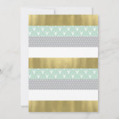 ウッドランドベビーシャワー招待状、ミント、グレー 招待状 (裏面)