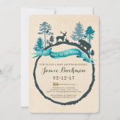 ウッドランドベビーシャワー招待状 招待状 (正面)