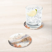 ウッドランドベビーシャワー紙コースター秋フォレスト ラウンドペーパーコースター (インサイチュ)