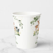 ウッドランドベビーシャワー緑金ゴールド 紙コップ (右)