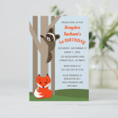 ウッドランドベビースモール誕生日招待状 招待状 (スタンド正面)