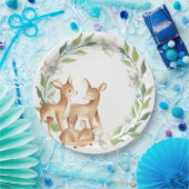 ウッドランドベビーディアベビーシャワー紙プレート ペーパープレート (パーティー)