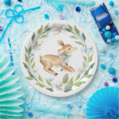 ウッドランドベビーディアベビーシャワー紙プレート ペーパープレート (パーティー)