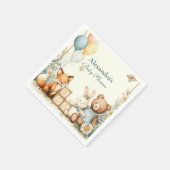 ウッドランドベビーフレンズ赤ちゃんシャワー スタンダードカクテルナプキン (角)