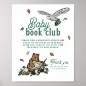 ウッドランドベビーブッククラブシャワー活動台看板 ポスター (正面)