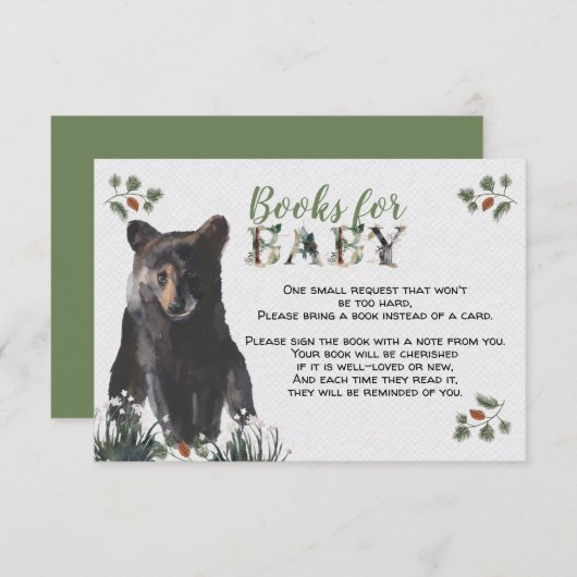 ウッドランドベビーベアブックベビー エンクロージャーカード (正面/裏面)