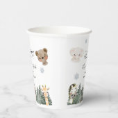 ウッドランドベビーベビーシャワー外は寒い 紙コップ (右)