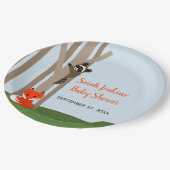 ウッドランドベビーベビーシャワー ペーパープレート (アングル)