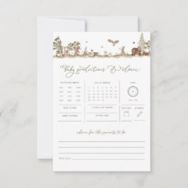 ウッドランドベビー予測アドバイスベビーシャワーゲーム