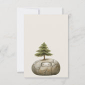 ウッドランドベビー冒険家の赤ちゃんシャワー サンキューカード (裏面)