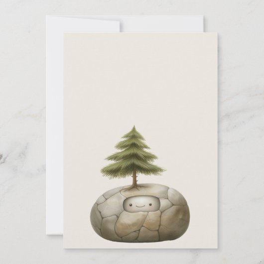 ウッドランドベビー冒険家の赤ちゃんシャワー 招待状 (裏面)