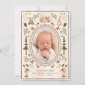 ウッドランドベビー写真誕生のお知らせ 案内状 (正面)