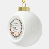 ウッドランドベビー初めてのクリスマス パーソナライズされた セラミックボールオーナメント (右)