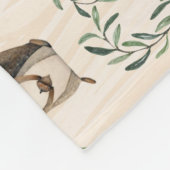 ウッドランドベビー森林動物 フリースブランケット (角)