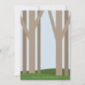 ウッドランドベビー誕生日招待状 招待状 (裏面)