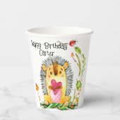 ウッドランドベビー誕生日 紙コップ (正面)