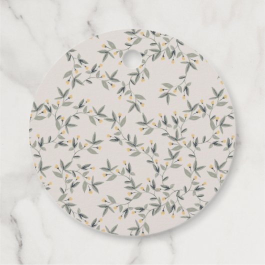 ウッドランドベビー象の葉の任意の年齢誕生日 フェイバータグ (裏面)