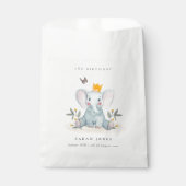 ウッドランドベビー象の葉の任意の年齢誕生日 フェイバーバッグ (正面)