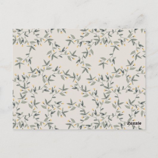 ウッドランドベビー象の葉の任意の年齢誕生日 ポストカード (裏面)