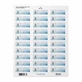 ウッドランドペンギンクリスマスギフトラベル ラベル (フルシート)