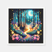 ウッドランドホタル赤ちゃんシャワー スタンダードカクテルナプキン (正面)