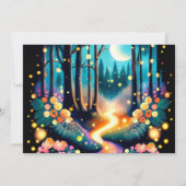 ウッドランドホタル赤ちゃんシャワー 招待状 (裏面)