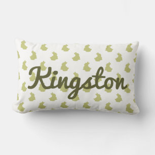 ウッドランドホワイトアンドオリーブバニー子供部屋 ランバークッション