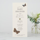 ウッドランドボタニカル男女兼用ベビー 招待状 (スタンド正面)
