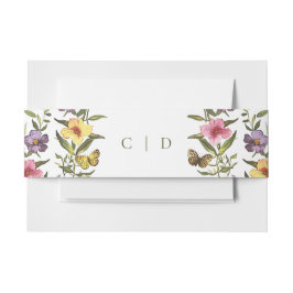 ウッドランドボホヴィンテージ植物野草結婚の花 招待状ベリーバンド