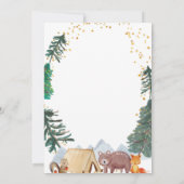 ウッドランドボーイ赤ちゃんシャワー招待状 招待状 (裏面)