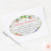 ウッドランドボーフローラ業又は航空機 楕円形シール (封筒)