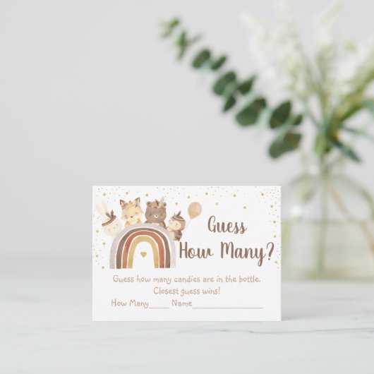 ウッドランドボーホレインボーいくつゲームを推測 エンクロージャーカード (スタンド正面)