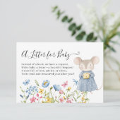 ウッドランドマウスフローラ赤ちゃんのシャワーへの手紙 エンクロージャーカード (スタンド正面)