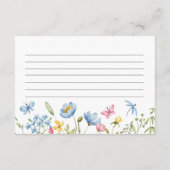 ウッドランドマウスフローラ赤ちゃんのシャワーへの手紙 エンクロージャーカード (裏面)