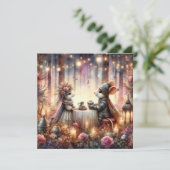 ウッドランドマウスロマンチック茶パーティーバレンタイン シーズンカード (スタンド正面)