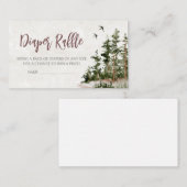 ウッドランドマウンテンベビーシャワーおむつラッフル エンクロージャーカード (正面/裏面)