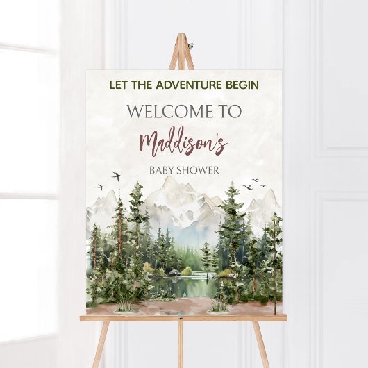 ウッドランドマウンテンベビーシャワーへようこそ ポスター