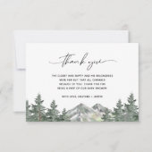 ウッドランドマウンテンベビーシャワーサンキューカード サンキューカード (正面)