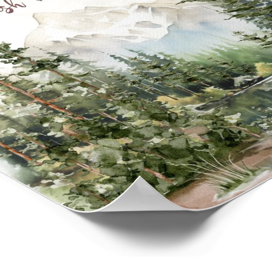 ウッドランドマウンテンベビーシャワーモマオサバー ポスター (角)