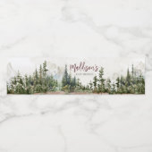 ウッドランドマウンテンベビーシャワー ペットボトルラベル (シングルラベル)