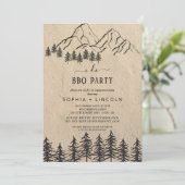 ウッドランドマウンテンI Do BBQ婚約パーティ 招待状 (スタンド正面)