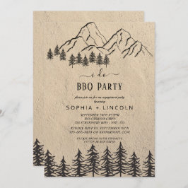 ウッドランドマウンテンI Do BBQ婚約パーティ 招待状