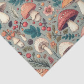 ウッドランドマッシュルームのコラージュの切り離 薄葉紙 (詳細)